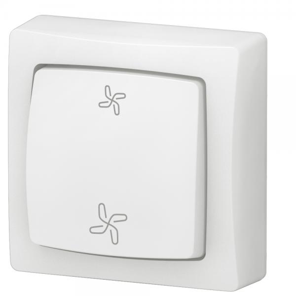 Vignette 3 produit Ref : 086016L | Commande de VMC Appareillage saillie complet - blanc