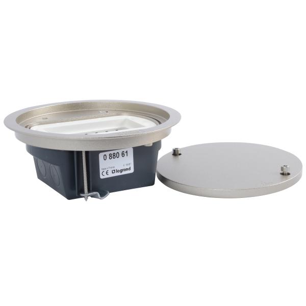 Vignette 3 produit Ref : 088061 | Boîte de sol IP66 4 modules avec couvercle amovible - inox