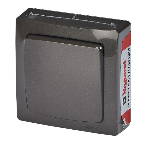 Vignette 3 produit Ref : 097630 | Interrupteur ou va-et-vient Appareillage saillie - Marron