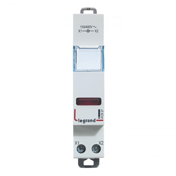 Vignette 3 produit Ref : 412927 | Voyant  LED CX simple 110V~  400V~  -  rouge  -  1 module