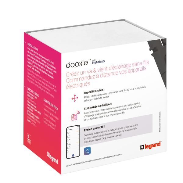 Vignette 3 produit Ref : 600183A | Commande sans fils pour clairage/prise dooxie with Netatmo sans plaque alu
