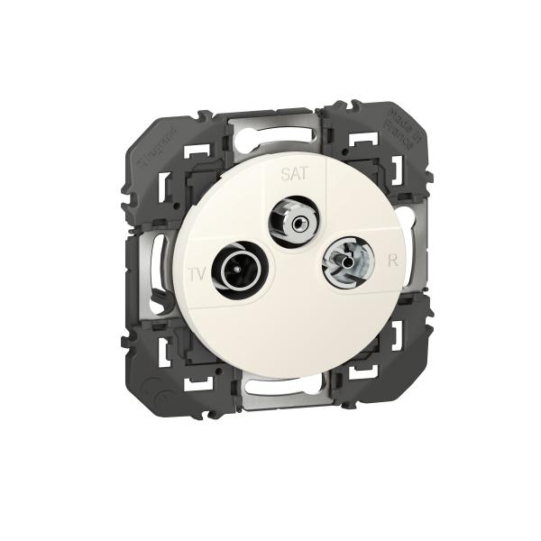 Vignette 3 produit Ref : 600353 | Prise TV - R - SAT 1 câble dooxie finition blanc