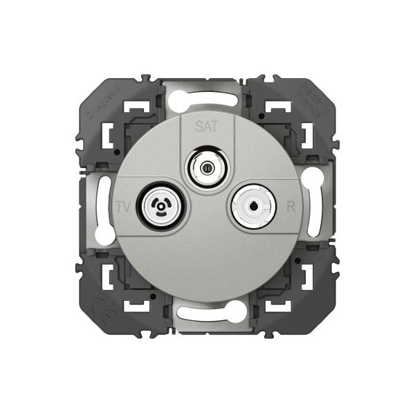Vignette 3 produit Ref : 600453 | Prise TV - R - SAT 1 câble dooxie finition alu