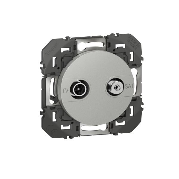 Vignette 3 produit Ref : 600456 | Prise TV - SAT toile blinde dooxie finition alu