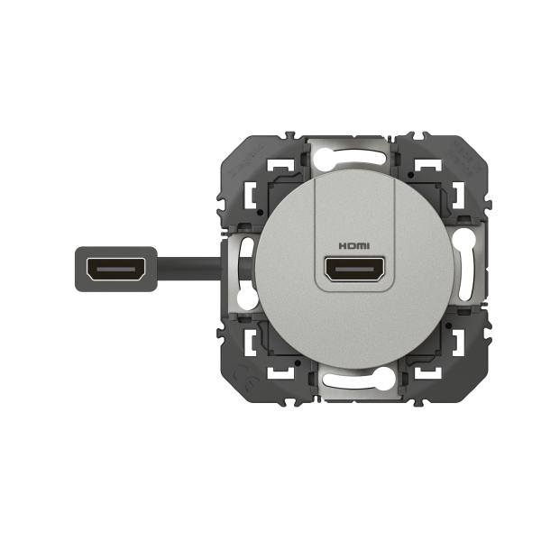 Vignette 3 produit Ref : 600485 | Prise HDMI pr - connectorise dooxie finition alu