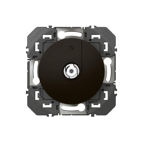 Vignette 3 produit Ref : 600550 | Prise TV typeF  visser dooxie - finition noir