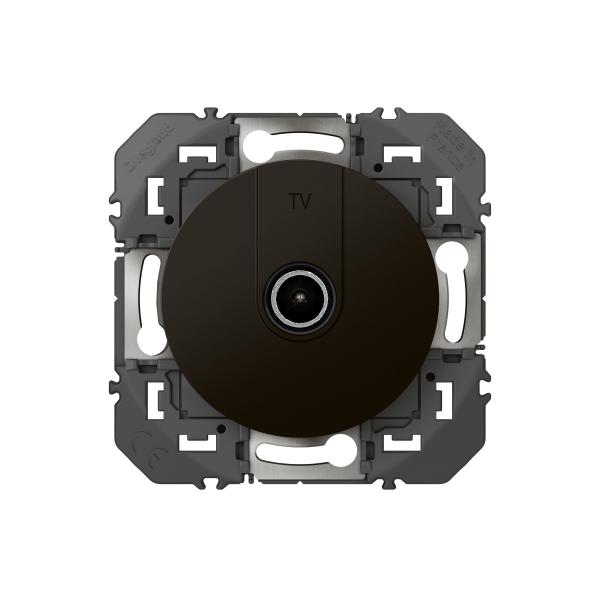 Vignette 3 produit Ref : 600551 | Prise TV simple toile blinde dooxie - noir