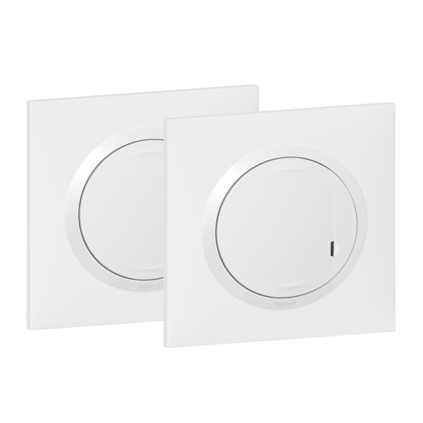Vignette 3 produit Ref : 600692 | Prt -  - poser dooxie crer un va - et - vient avec 1 commande sans fil et 1 interrupteur 230V~ livr complet blanc