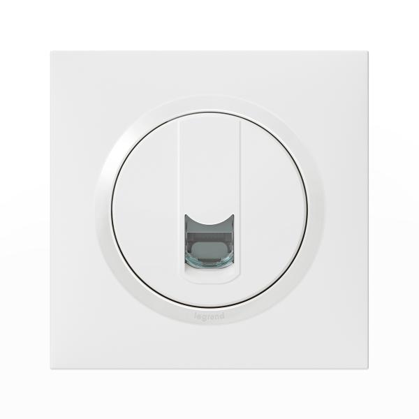 Vignette 3 produit Ref : 600776 | Prise blinde RJ45 catgorie 6 FTP dooxie one livr avec plaque carre blanche