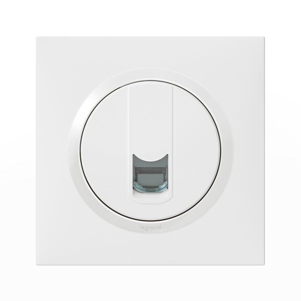 Vignette 3 produit Ref : 600777 | Prise blinde RJ45 catgorie 5e FTP dooxie one livr avec plaque carre blanche