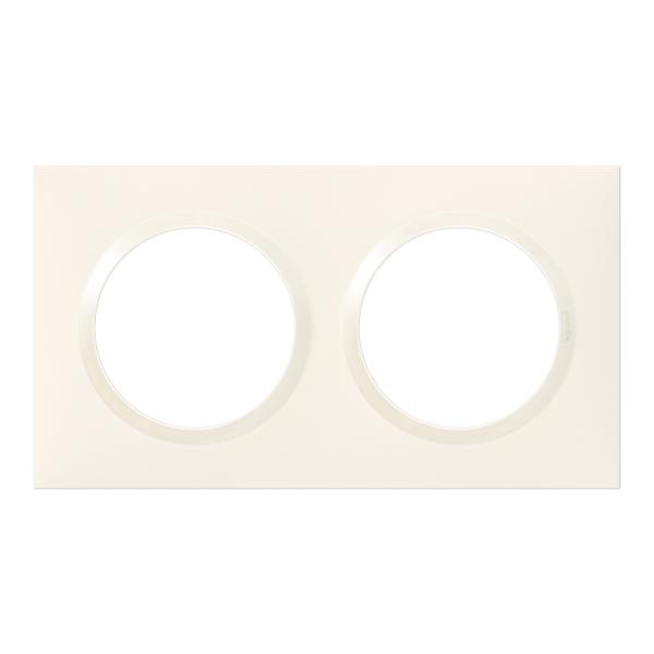 Vignette 3 produit Ref : 600802 | Plaque carre dooxie 2 postes finition blanc