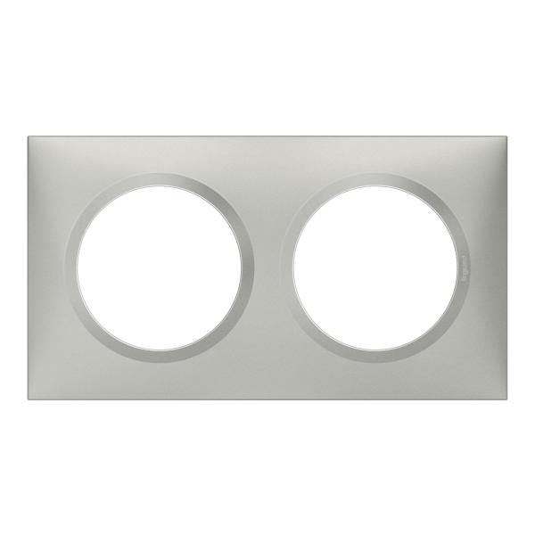 Vignette 3 produit Ref : 600852 | Plaque carre dooxie 2 postes finition effet aluminium