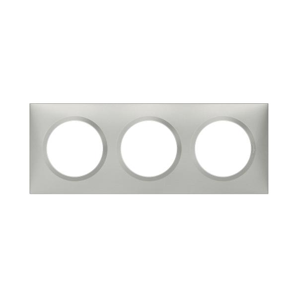 Vignette 3 produit Ref : 600853 | Plaque carre dooxie 3 postes finition effet aluminium