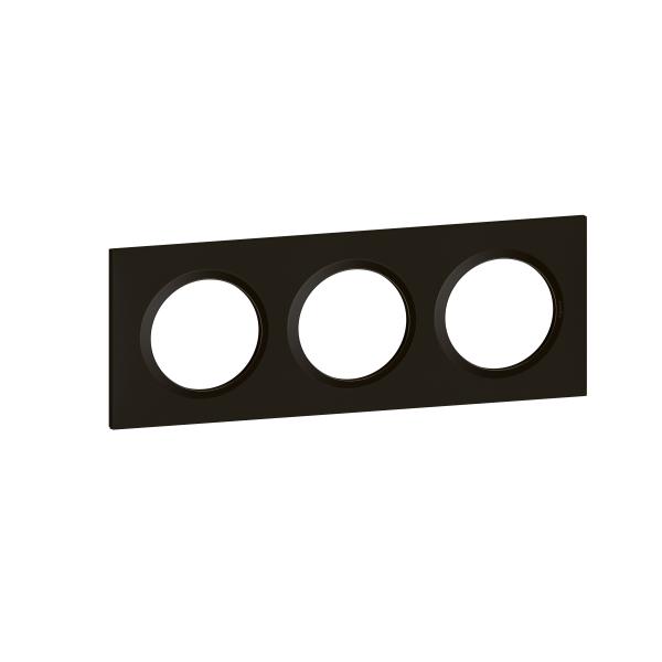 Vignette 3 produit Ref : 600863 | Plaque carrée dooxie 3 postes finition noir velours