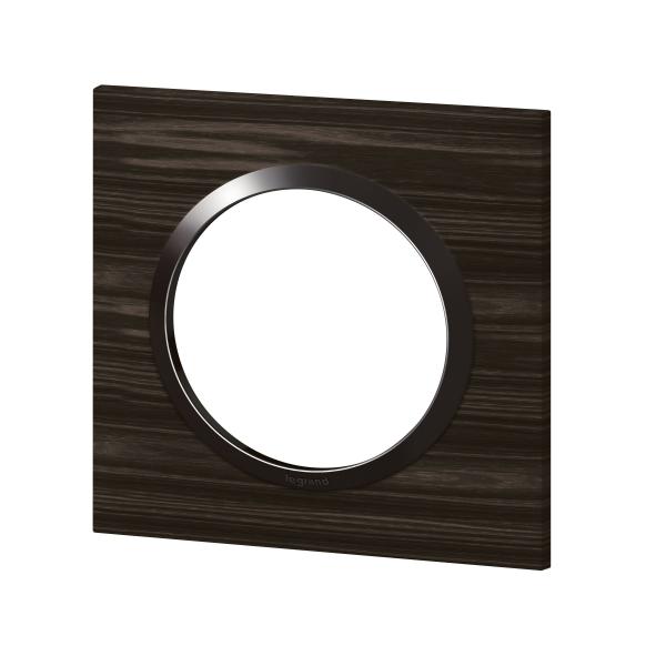 Vignette 3 produit Ref : 600881 | Plaque carrée dooxie 1 poste finition effet bois ébène