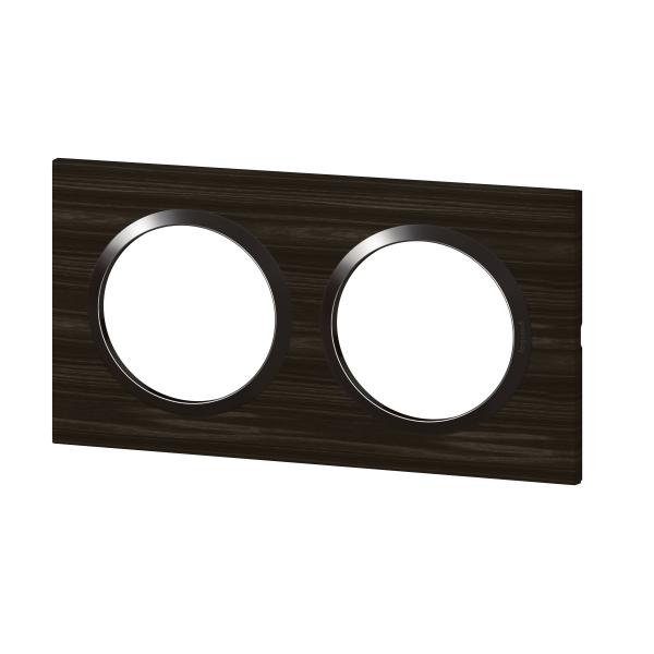 Vignette 3 produit Ref : 600882 | Plaque carre dooxie 2 postes finition effet bois bne
