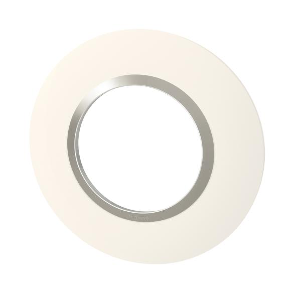 Vignette 3 produit Ref : 600971 | Plaque ronde dooxie 1 poste finition plume
