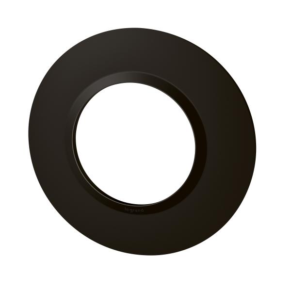 Vignette 3 produit Ref : 600976 | Plaque ronde dooxie 1 poste finition noir velours