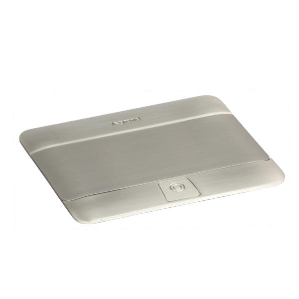 Vignette 3 produit Ref : 654007 | Pop up mobilier pr - cbl avec 1 prise 2P+T 16A 250V~ et 1 chargeur double USB 2,4A  -  inox mat