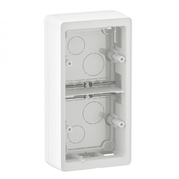Vignette 3 produit Ref : CB0232 | Cadre saillie nouveau Cliane 2 postes - livr avec vis - Blanc