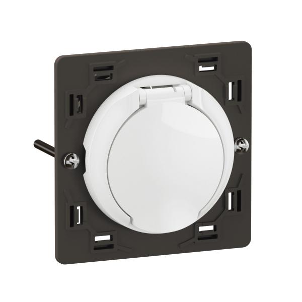 Vignette 3 produit Ref : CB0261 | Prise d'aspiration centralise nouveau Cliane avec contact - Blanc