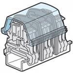 LEGRAND Ecran de protection  couper pour bloc de jonction  vis viking3 avec 1 entre 1 sortie pas 12mm et  037569