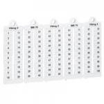 LEGRAND Plaque repres  lecture verticale pour bloc de jonction viking3 pas 5mm avec chiffres 1  100 039560