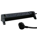 LEGRAND Rallonge 4x2p+t surface avec interrupteur et cordon 1.5m 3g 1mm - noir/gris 049448