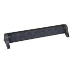 LEGRAND Rallonge 6x2p+t surface avec interrupteur sans cordon - noir/gris fonc 049469