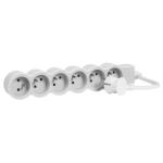 LEGRAND Rallonge 6x2p+t avec cordon 3m 3g 1.5mm - blanc/gris clair 049494
