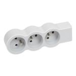 LEGRAND Rallonge extra-plate 3x2p+t  cbler - blanc/gris clair 049496