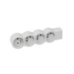LEGRAND Rallonge extra-plate 4x2p+t  cbler - blanc/gris clair 049497
