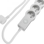 LEGRAND S.N.C. Multiprise 4 prises 2p+t franco-belge. interrupteur on/off lumineux. c�ble blanc pvc. longeur 1.5m et section 1mm2.
bicolore: blanc/gris clair. design et qualit� legrand france. 049624
