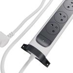 LEGRAND S.N.C. Multiprise surface 5x2p+t 16a 230v?3680w ? double prise usb-c int�gr�e ? cordon 1.5 m ? blanc/noir 049646