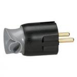 LEGRAND Fiche plastique 2p+t 16a  orientation du cble 360 - noir 050173