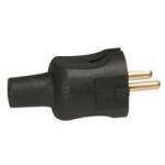 LEGRAND Fiche caoutchouc 2p - 16a - finition noir 050451
