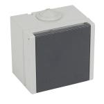 LEGRAND Prise tanche 3p+t  volet plexo 20a 400v ip44 ik08 saillie - gris 055705