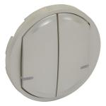 LEGRAND Enjoliveur de remplacement cliane with netatmo pour interrupteur filaire double connect ou command 064826