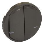 LEGRAND Enjoliveur cliane with netatmo inter double connect/cde sans fil - graphite 064836