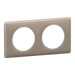 LEGRAND Plaque cliane laqu 2 postes  -  finition galet 066612