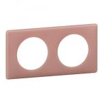 LEGRAND Plaque cliane poudr 2 postes  -  finition vieux rose 066762