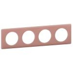 LEGRAND Plaque cliane poudr 4 postes  -  finition vieux rose 066764