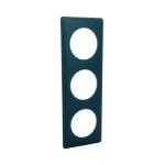 LEGRAND Plaque de finition cliane collection poudr 3 postes finition bleu vert avec systme de rattrapage des dfauts du mur 066773