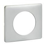LEGRAND Plaque de finition cliane collection mtal 1 poste finition alu naturel avec systme de rattrapage des dfauts du mur 066781