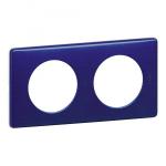 LEGRAND Plaque cliane mtal 2 postes  -  finition nuit d'encre 068782