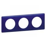 LEGRAND Plaque cliane mtal 3 postes  -  finition nuit d'encre 068783