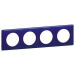 LEGRAND Plaque cliane mtal 4 postes  -  finition nuit d'encre 068784