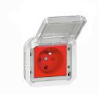LEGRAND Prise de courant 2p+t  dtrompage plexo composable gris 069553L