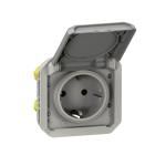LEGRAND Prise de courant 2p+t plexo version schuko - composable gris 069570L