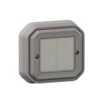 LEGRAND Commande double self-e pour clairage et prise plexo with netatmo complet gris 069819L